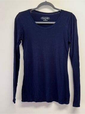 Maurices Navy Long Sleeve Scoop Neck Tee Size M